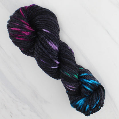 BLACK BUTTERFLY Hand Dyed on Quick and Cozy Bulky - Ikat Yarn
