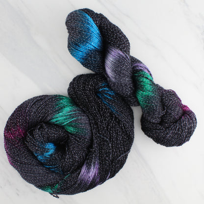 BLACK BUTTERFLY on Twinkle Sock - Ikat Colorway