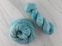 BLUE SKY on Indie-Dyed Yarn on Suri Lace Cloud