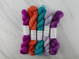 BOOKSTORE ON A RAINY DAY Mini-Skein Set of Five - Hand-Dyed 20 gram Sock-Weight Mini Skeins on Splendid Sock