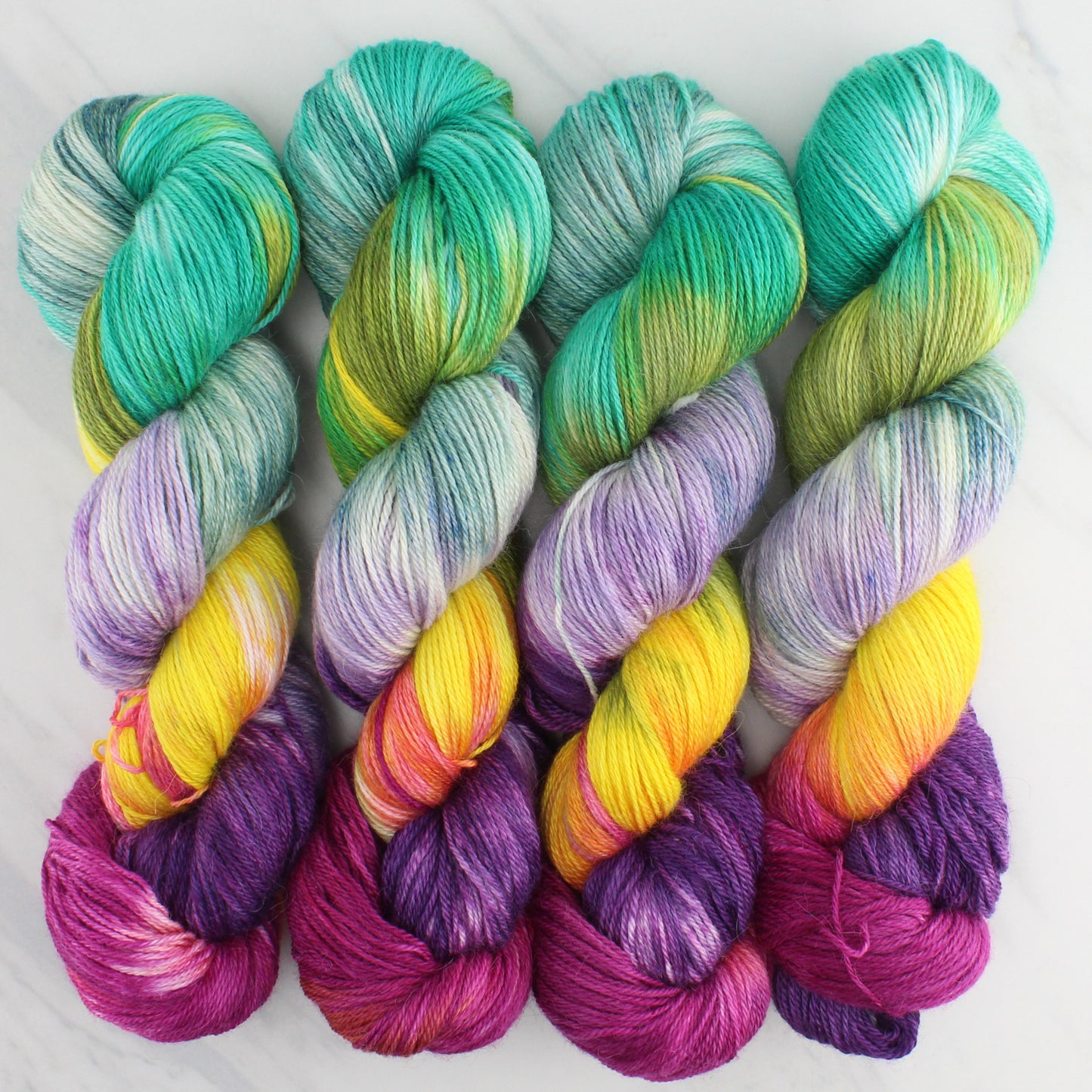 BOUQUET Hand Dyed on Dream Fingering - Block Variegated Colorway