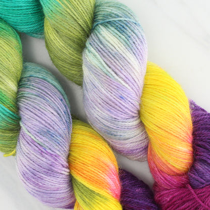 BOUQUET Hand Dyed on Dream Fingering - Block Variegated Colorway