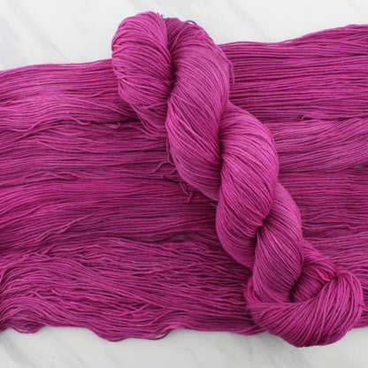 BURGUNDY ROSE on Sock Perfection  - Hand-Dyed Yarn - Purple Lamb