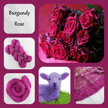 BURGUNDY ROSE - Yarn Dyed to Order