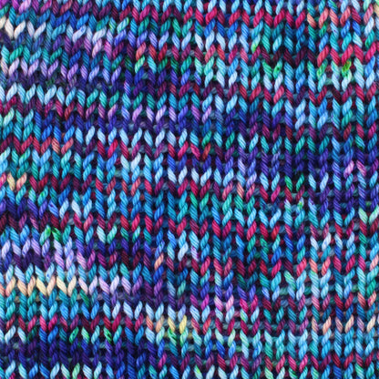 CARIBBEAN SUNSET on Squiggle Sock  - Hand-Dyed Yarn - Purple Lamb