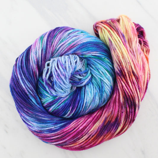 CARIBBEAN SUNSET  on Squoosh DK  - Hand-Dyed Yarn - Purple Lamb