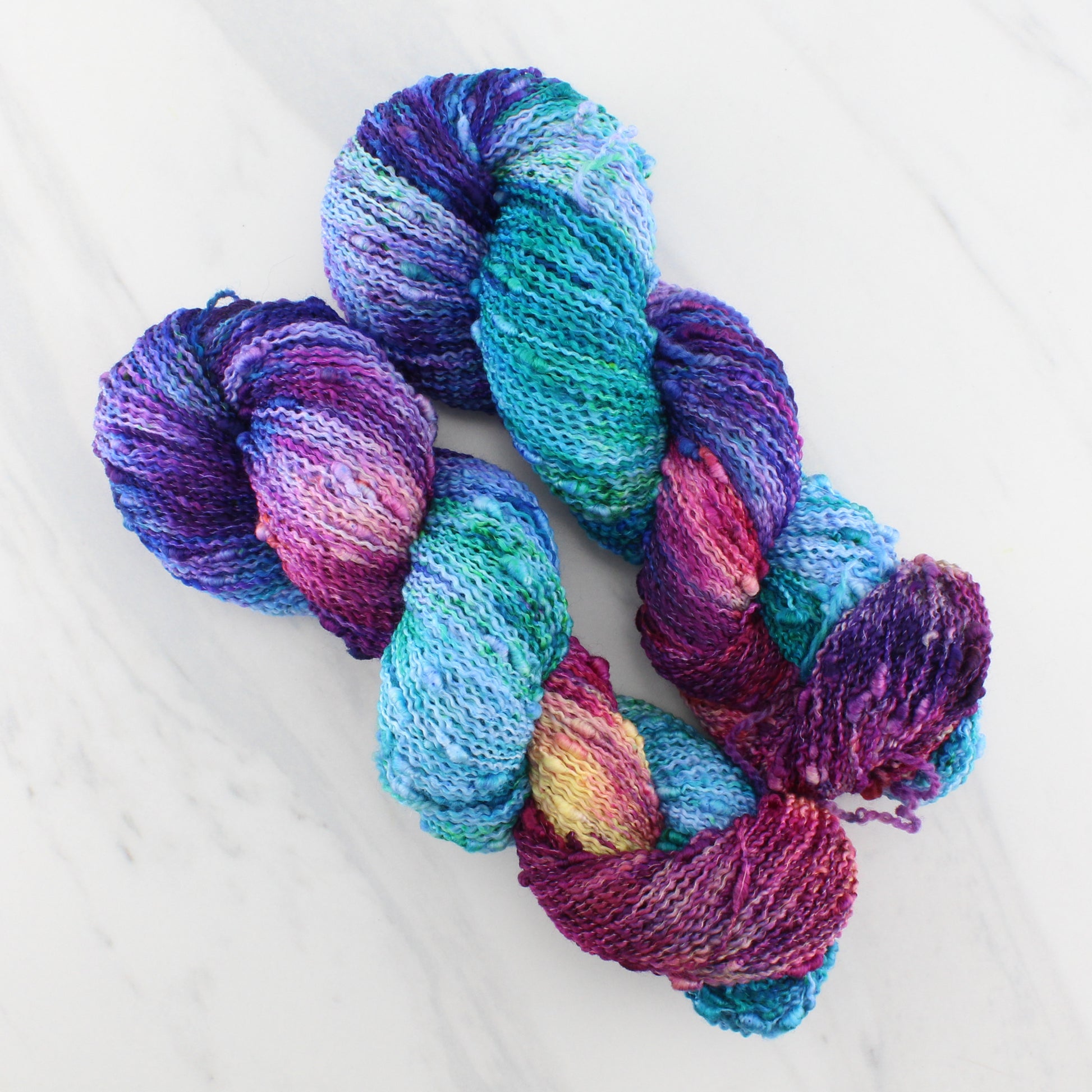 CARIBBEAN SUNSET on Squiggle Sock  - Hand-Dyed Yarn - Purple Lamb