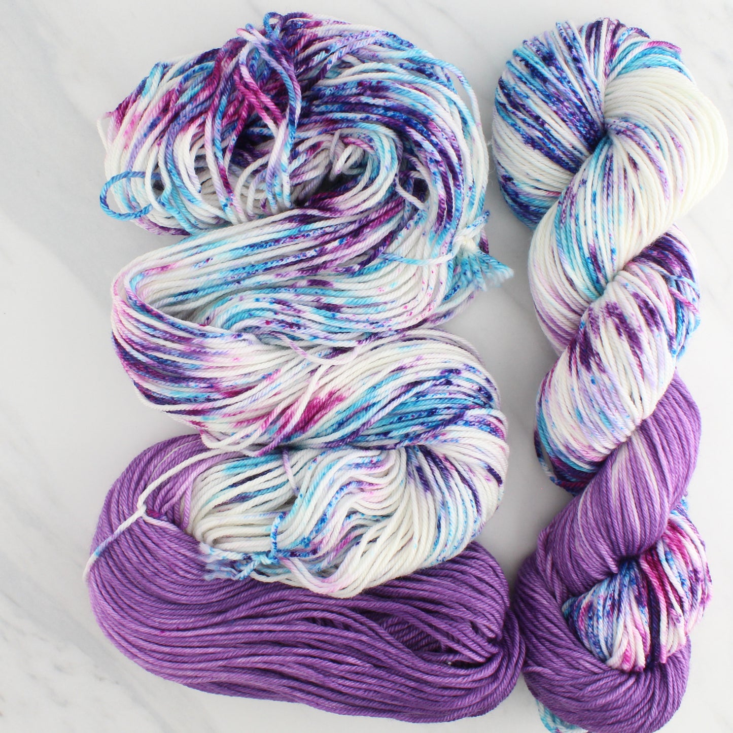 CARNEVALE Hand-Dyed Yarn on Squoosh DK - Assigned Pooling Colorway