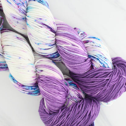 CARNEVALE Hand-Dyed Yarn on Squoosh DK - Assigned Pooling Colorway