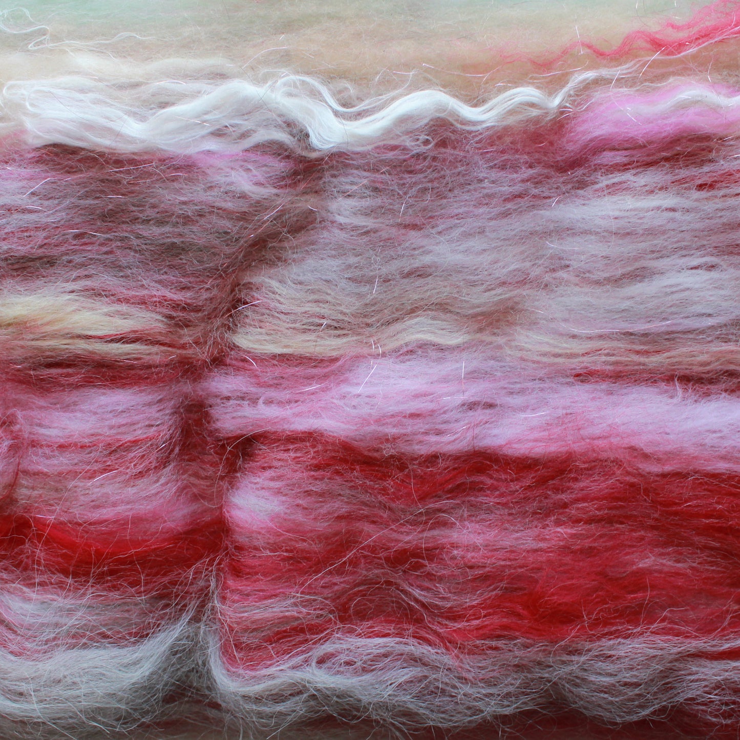 CHERRY BLOSSOMS Art Batts to Spin and Felt - Purple Lamb