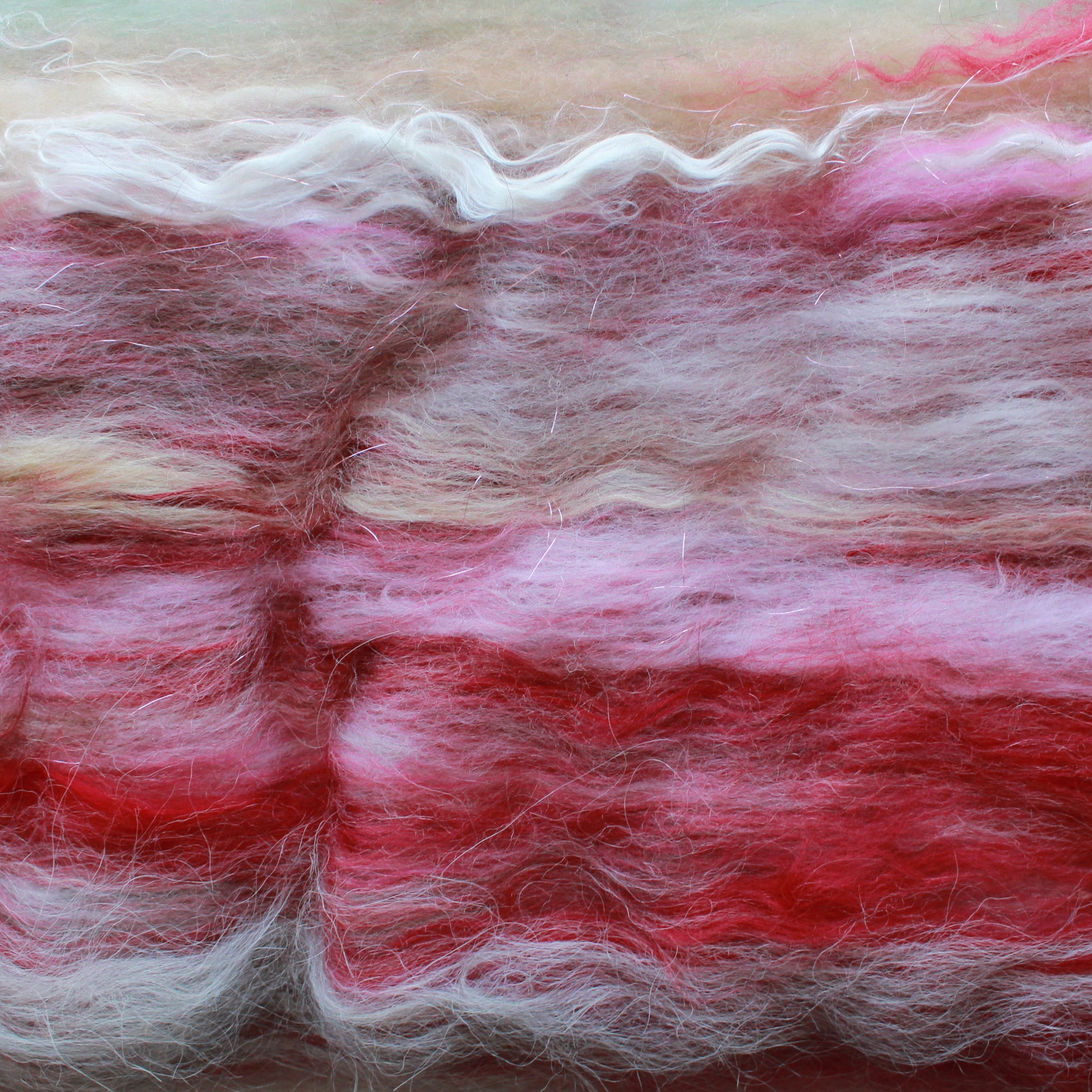 CHERRY BLOSSOMS Art Batts to Spin and Felt - Purple Lamb