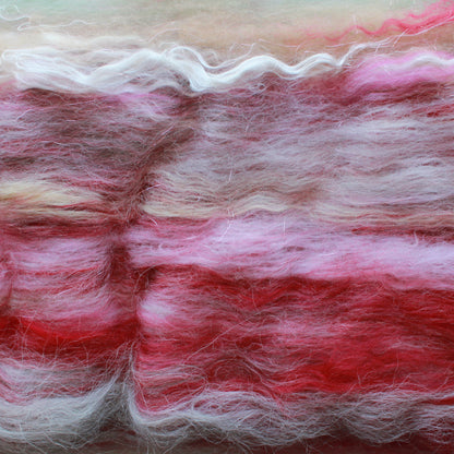 CHERRY BLOSSOMS Art Batts to Spin and Felt - Purple Lamb