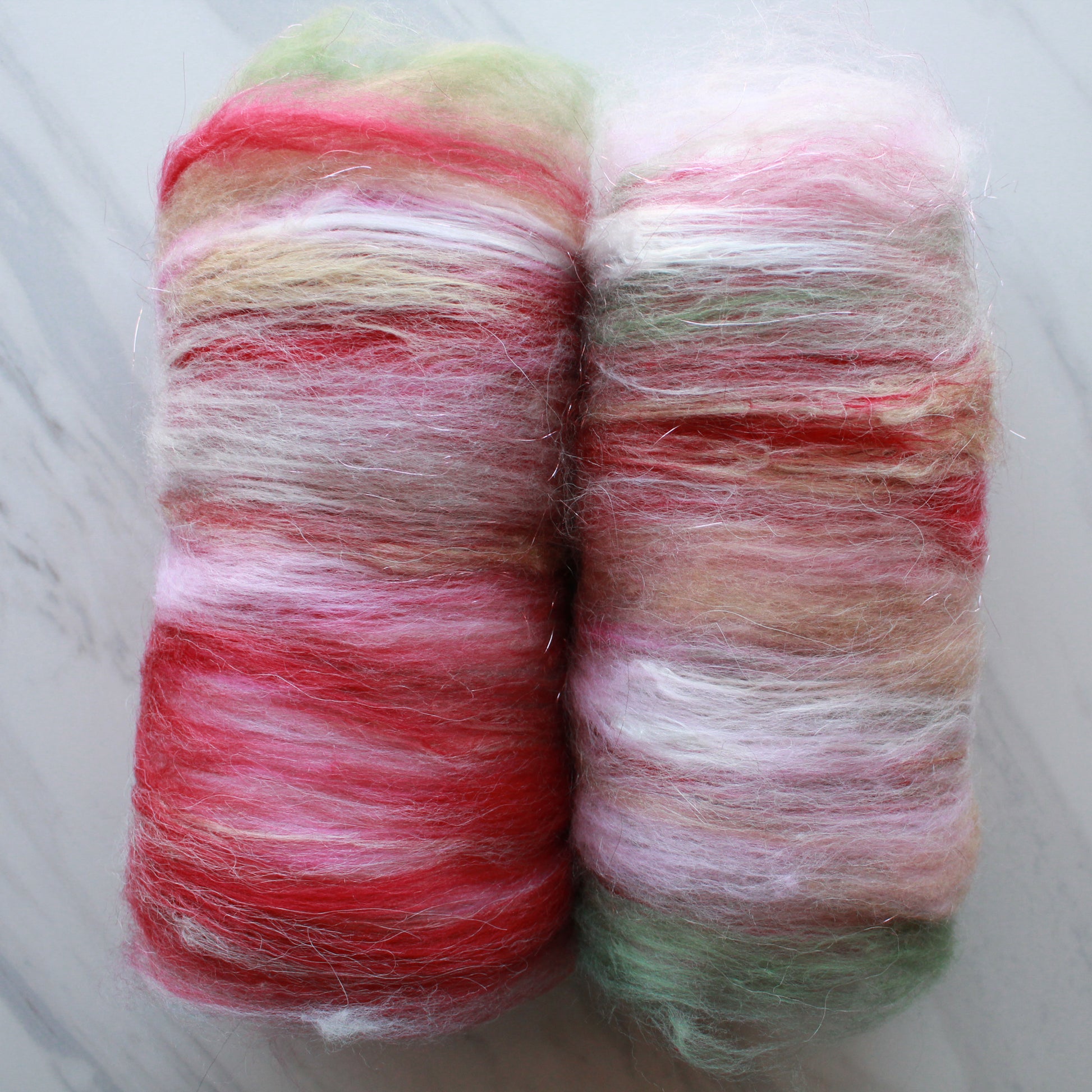 CHERRY BLOSSOMS Art Batts to Spin and Felt - Purple Lamb