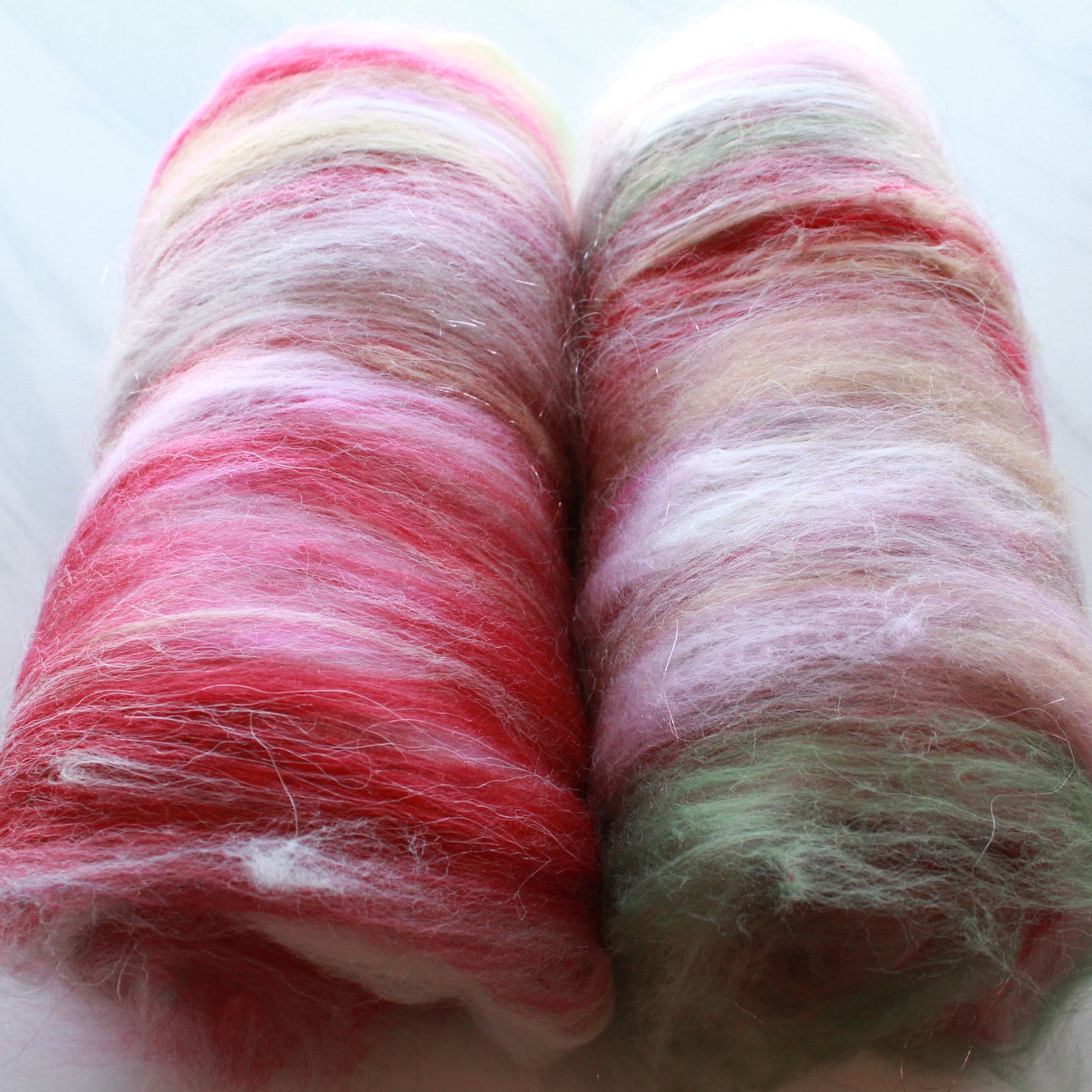 CHERRY BLOSSOMS Art Batts to Spin and Felt - Purple Lamb