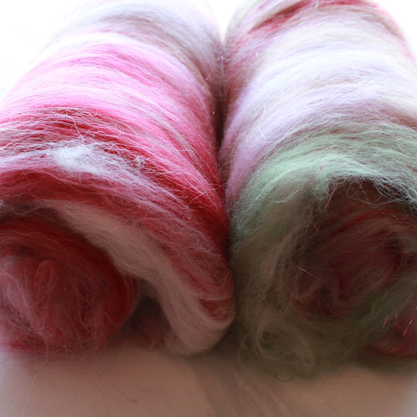CHERRY BLOSSOMS Art Batts to Spin and Felt - Purple Lamb