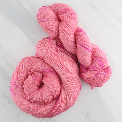 CHERRY BLOSSOM Hand Dyed on Feather Fingering - Tonal Colorway