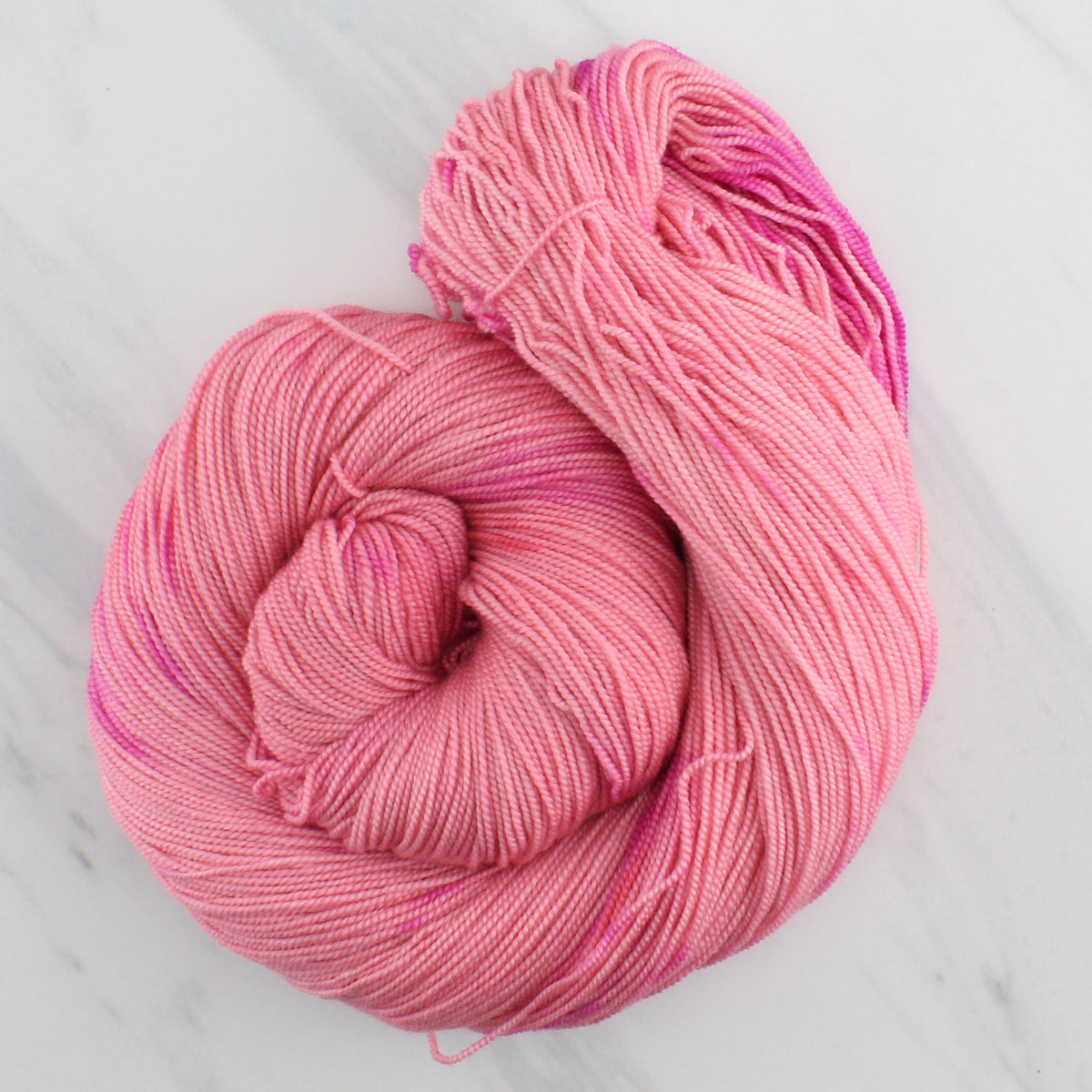 CHERRY BLOSSOM Hand Dyed on Feather Fingering - Tonal Colorway