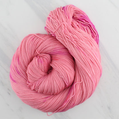 CHERRY BLOSSOM Hand Dyed on Feather Fingering - Tonal Colorway