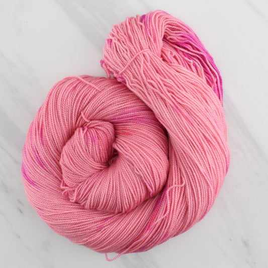CHERRY BLOSSOM Hand Dyed on Feather Fingering - Tonal Colorway