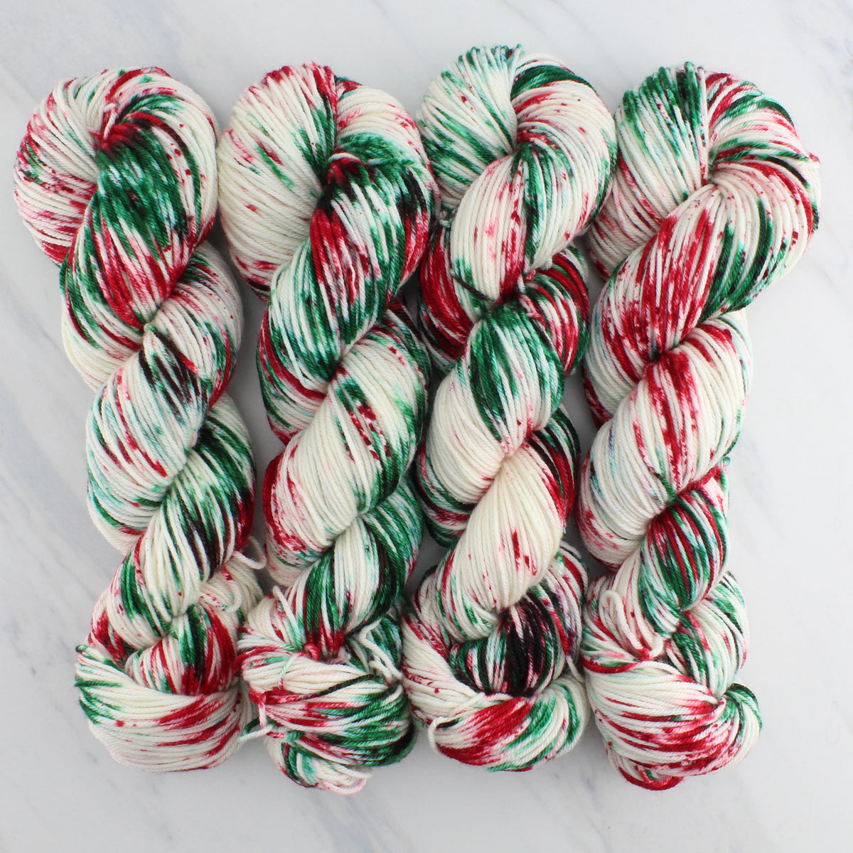 CHRISTMAS CANDY on Squoosh DK - Splashed and Speckled Colorway
