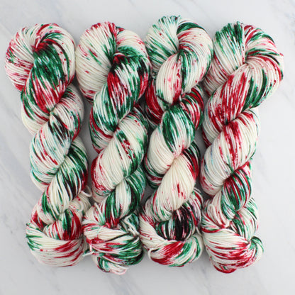 CHRISTMAS CANDY on Squoosh DK - Splashed and Speckled Colorway