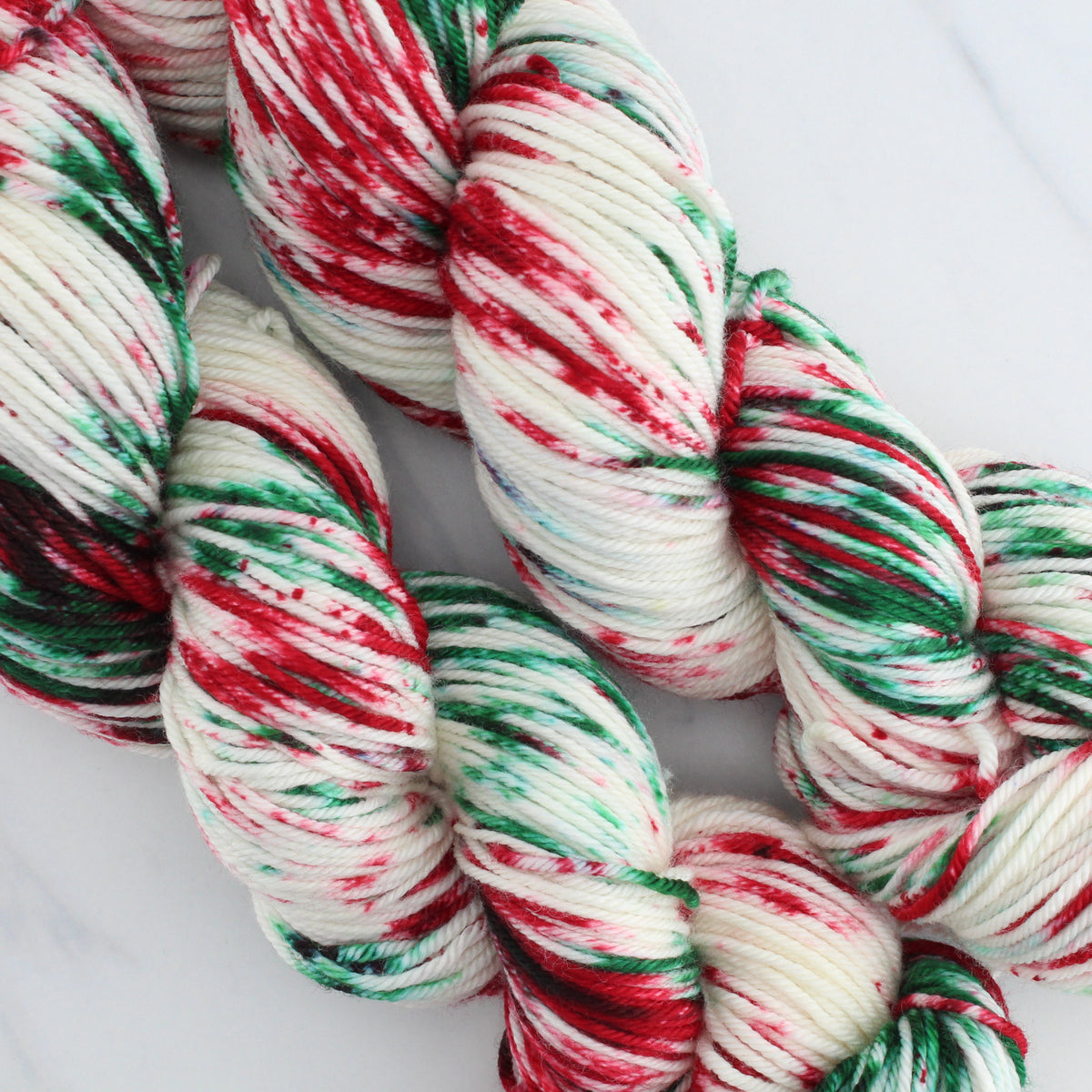 CHRISTMAS CANDY on Squoosh DK - Splashed and Speckled Colorway
