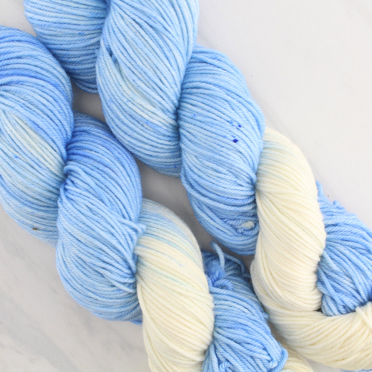 CLOUD GAZING Hand Dyed on Squoosh Worsted - Assigned Pooling Yarn