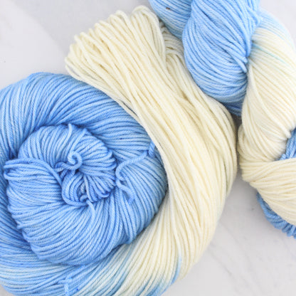 CLOUD GAZING Hand Dyed on Squoosh Worsted - Assigned Pooling Yarn