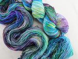 CRAB NEBULA  Indie-Dyed Yarn on Sparkly Merino Sock