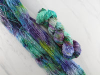 CRAB NEBULA Hand-Dyed Yarn on Squiggle Sock
