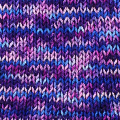 DAPPLED THINGS on Sparkly Merino Sock - Assigned Pooling Colorway - Purple Lamb