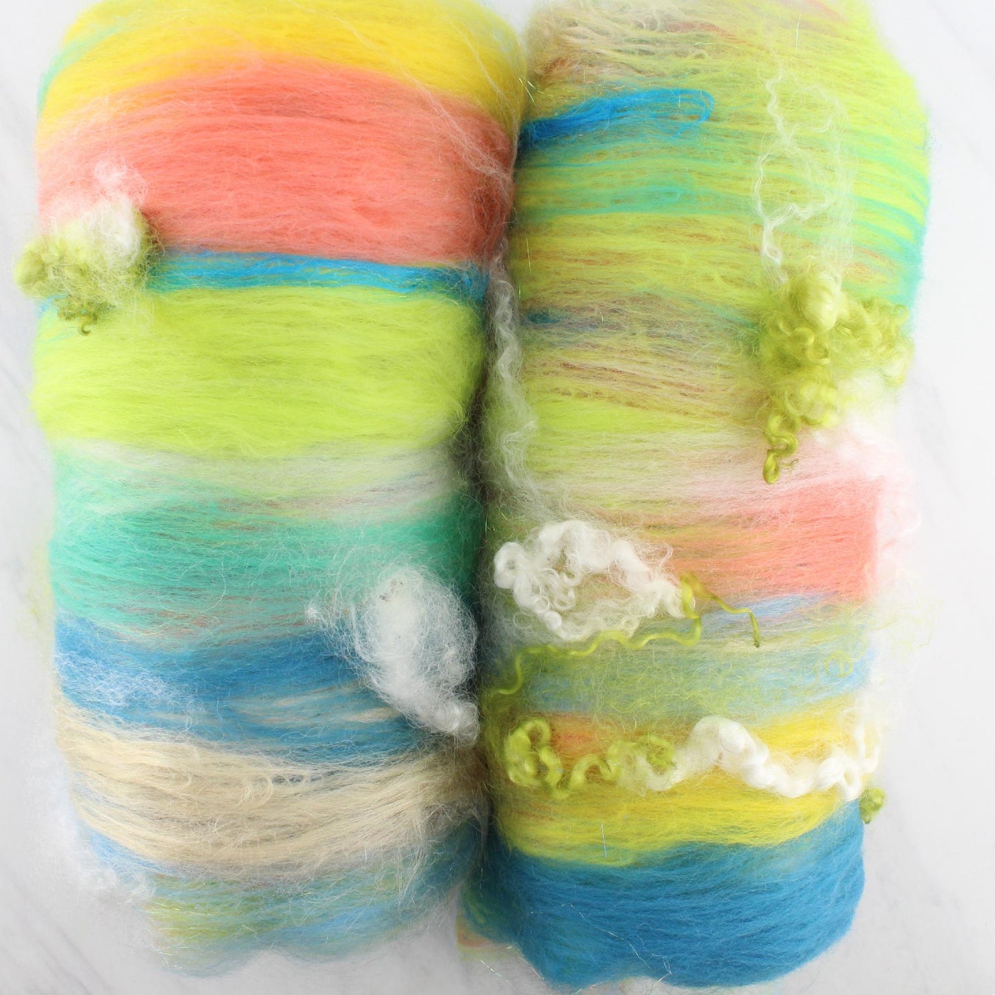 DAY AT THE BEACH Art Batts to Spin and Felt - Purple Lamb