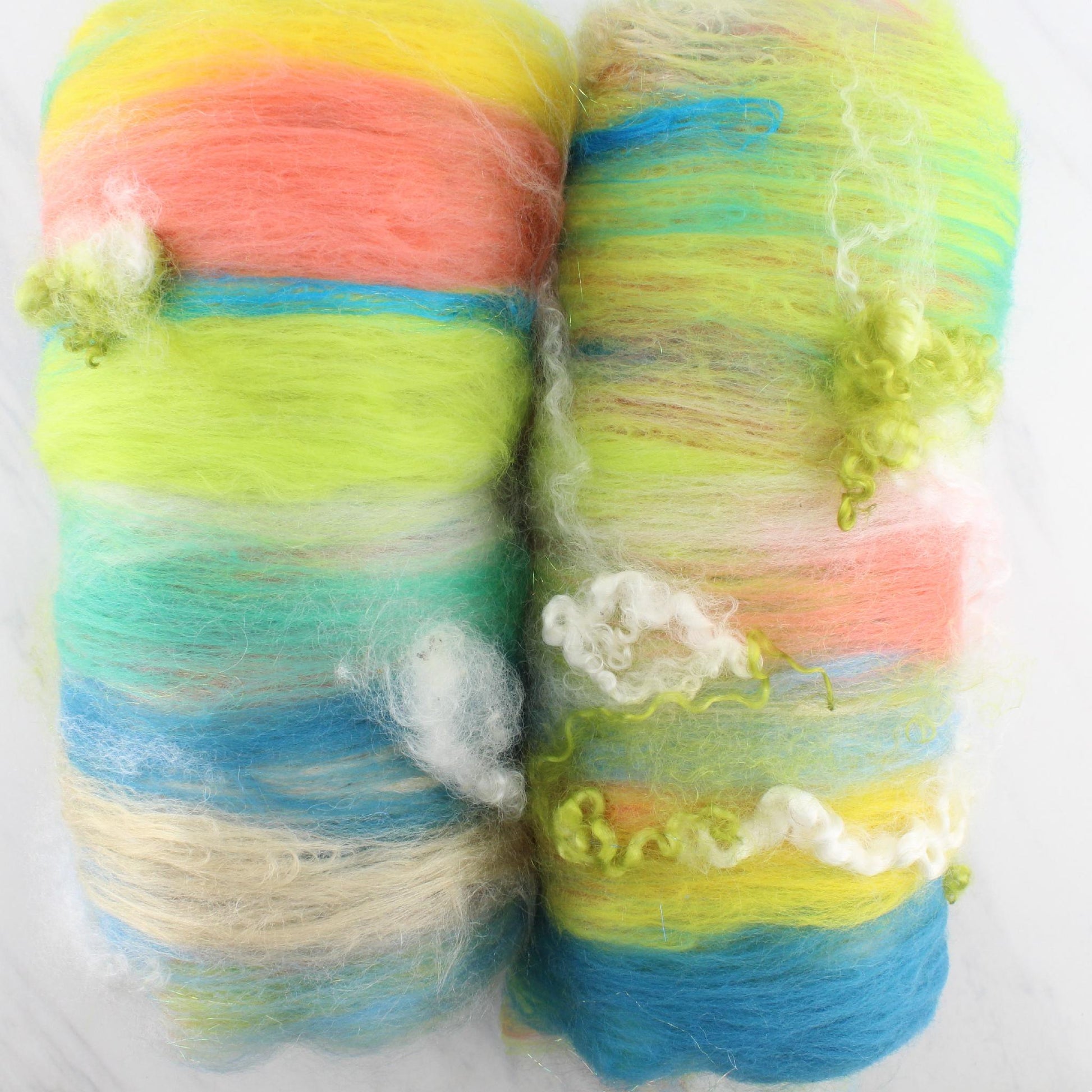 DAY AT THE BEACH Art Batts to Spin and Felt - Purple Lamb