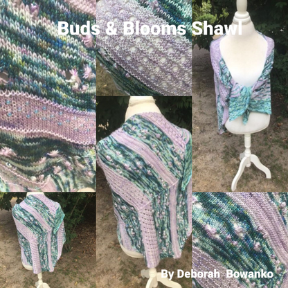 BUDS AND BLOOMS SHAWL SET - Dyed to Order