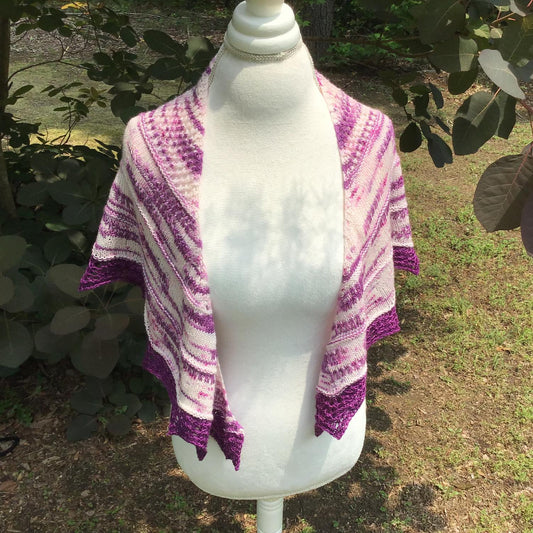 DYED TO ORDER YARN SETS for Deborah Bowanko's POOLS OF COLOR SHAWLETTE - Smaller Version - Purple Lamb