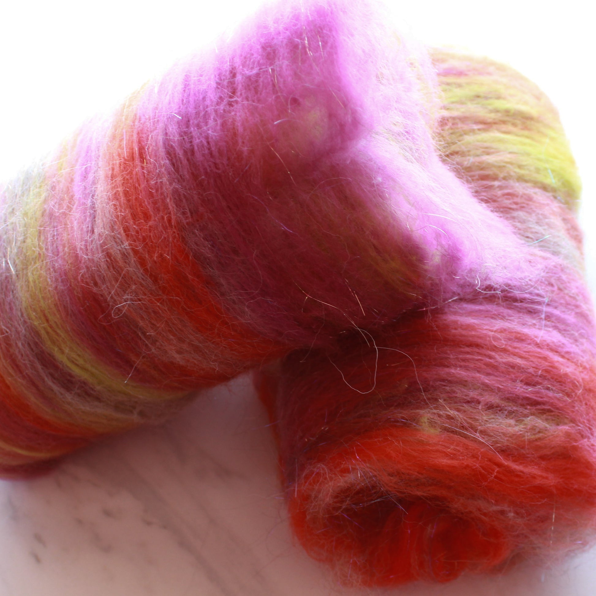 DRAGON FRUIT Art Batts to Spin and Felt - Purple Lamb