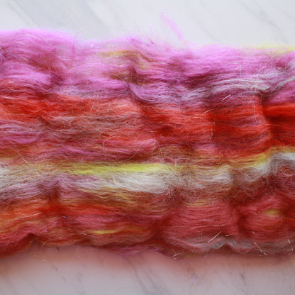 DRAGON FRUIT Art Batts to Spin and Felt - Purple Lamb