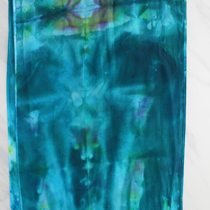 DREAMS OF THE SEA Hand-Dyed Silk Crepe Scarf - 11 x 60 inches
