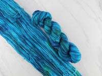 DREAMS OF THE SEA Indie-Dyed Yarn on Stained Glass Sock