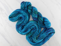 DREAMS OF THE SEA Indie-Dyed Yarn on Stained Glass Sock