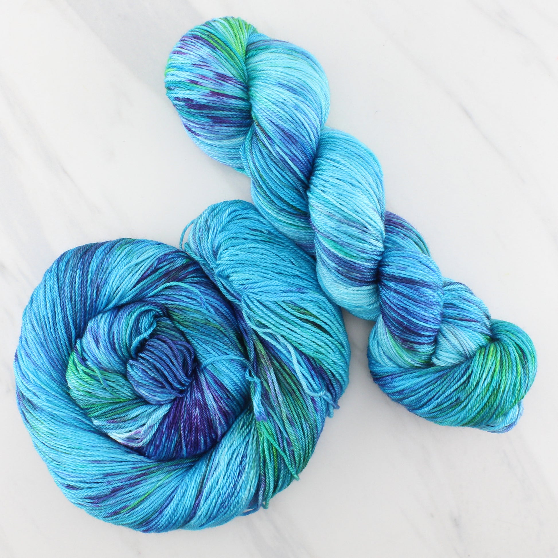 DREAMS OF THE SEA on So Silky Sock  - Hand-Dyed Yarn - Purple Lamb