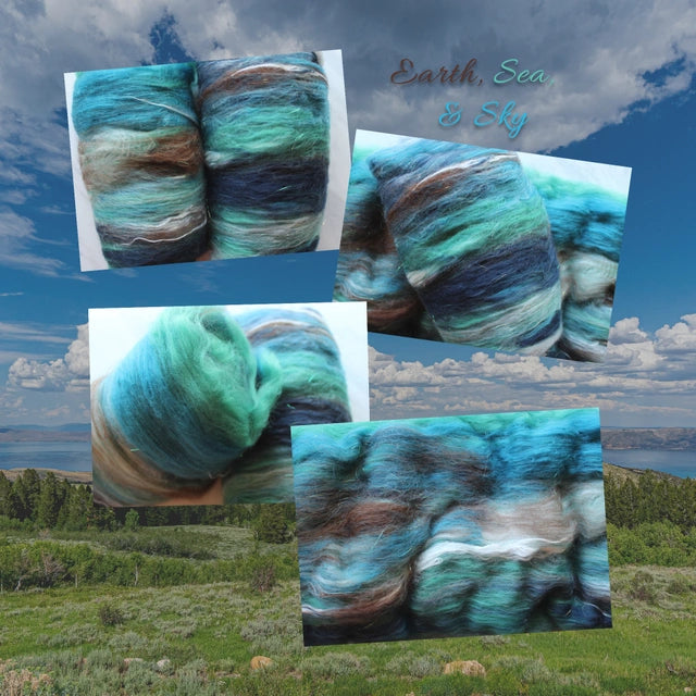 EARTH, SEA, AND SKY Spinning Fiber Batts