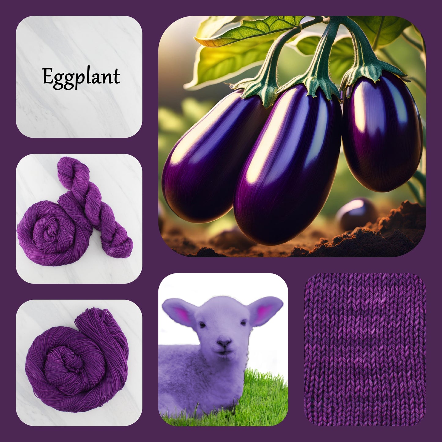 EGGPLANT - Yarn Dyed to Order