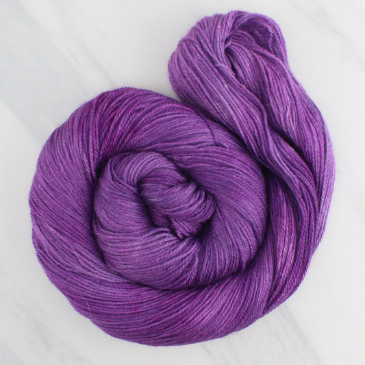 EGGPLANT Hand Dyed on Dream Sock - Semi-Solid Yarn