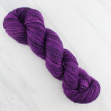 EGGPLANT Hand-Dyed Yarn on Stained Glass Sock