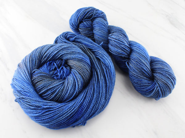 EGYPTIAN BLUE Hand-Dyed Yarn on Buttery Soft DK