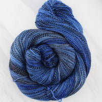 EGYPTIAN BLUE Hand-Dyed Yarn on Stained Glass Sock
