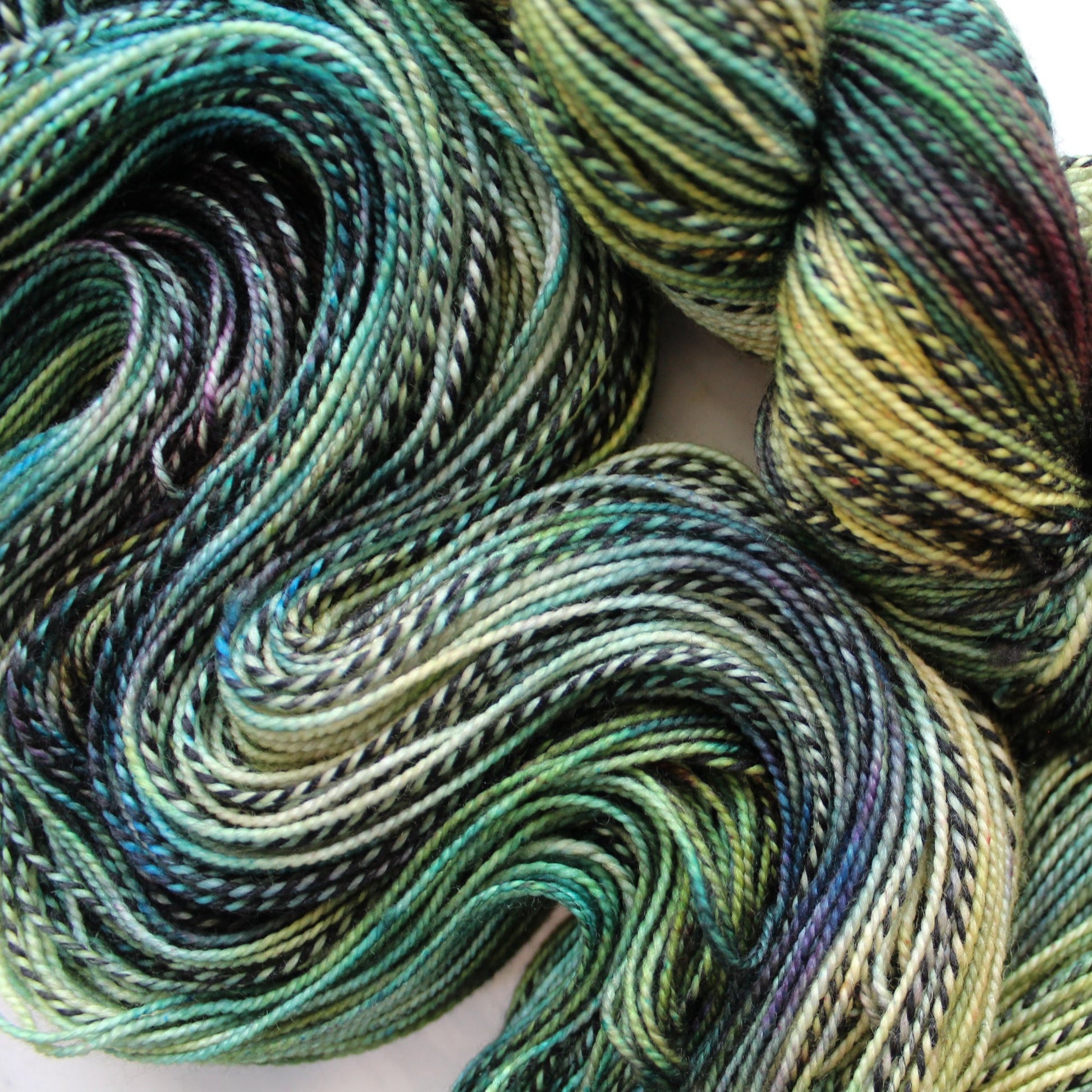 ENCHANTED FOREST on Stained Glass Sock - Indie-Dyed Yarn - Purple Lamb