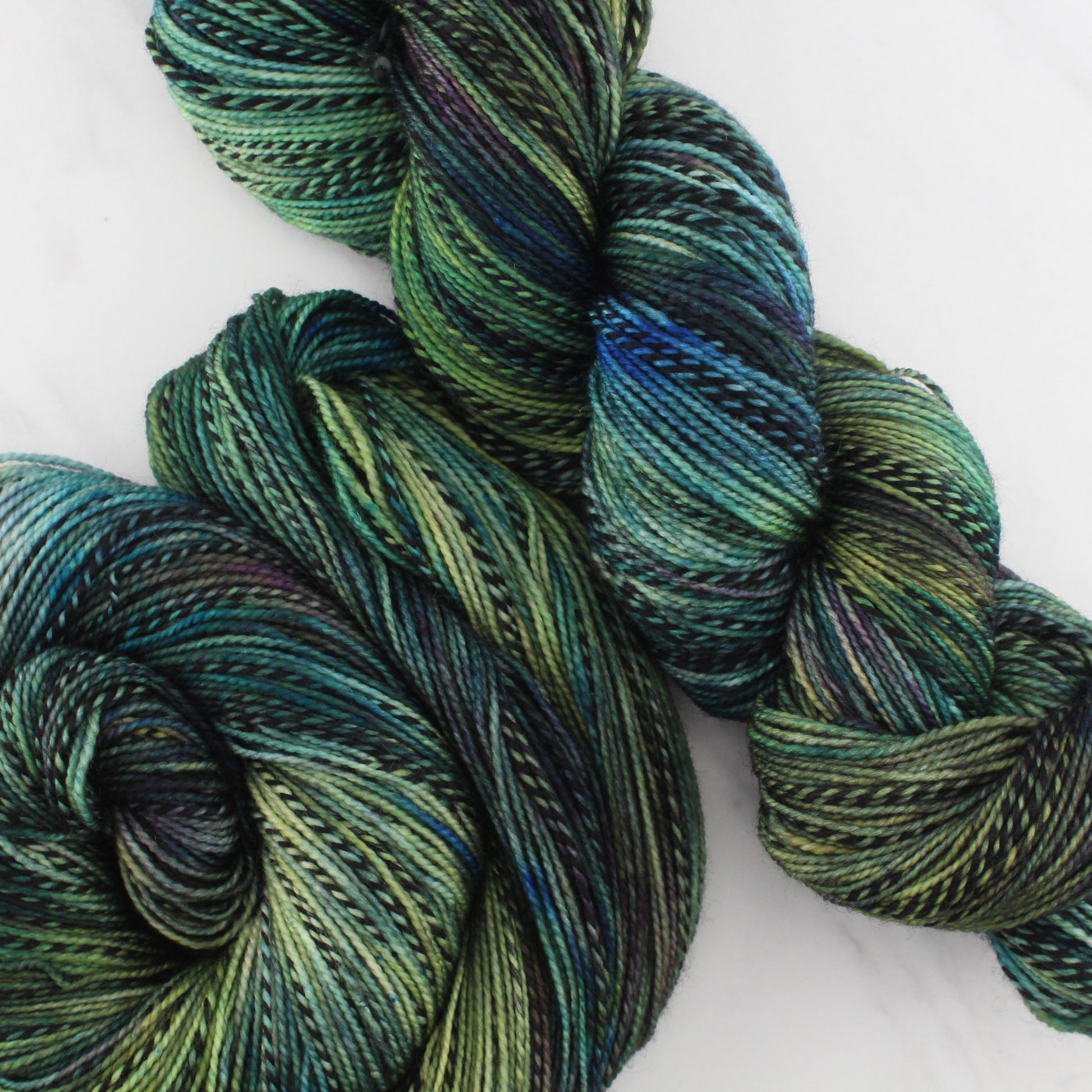 ENCHANTED FOREST on Stained Glass Sock - Indie-Dyed Yarn - Purple Lamb
