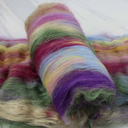 ENCHANTED GLADE Art Batts to Spin and Felt - Purple Lamb